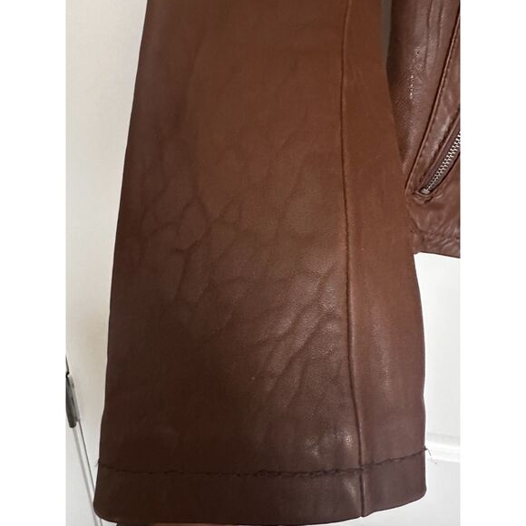 Michael Kors Leather Moto Jacket Size S Buttery Soft - Picture 5 of 10